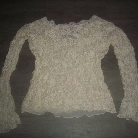 womens VICTORIA'S SECRET/Moda International lace blouse.size small - Picture 2 of 3